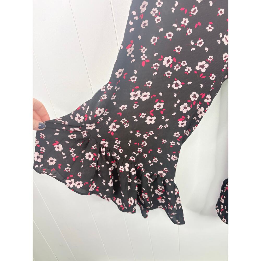NWT Lulus Floral 2 Piece Set Large Off Shoulder Crop Top Ruffle Culottes - Picture 13 of 15